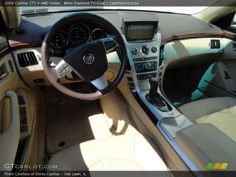 White Diamond Tri-Coat / Cashmere/Cocoa 2008 Cadillac CTS 4 AWD Sedan
