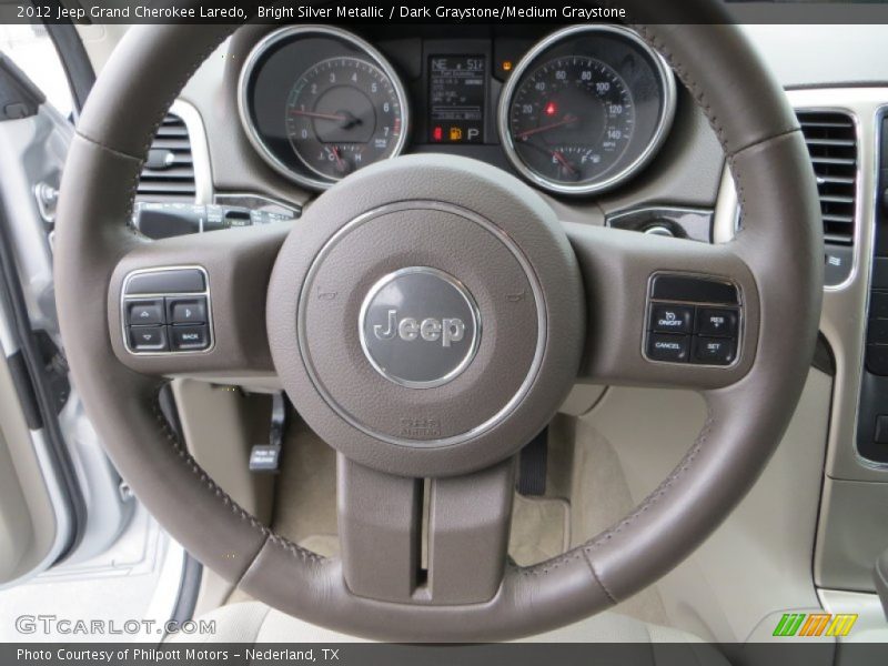 Bright Silver Metallic / Dark Graystone/Medium Graystone 2012 Jeep Grand Cherokee Laredo