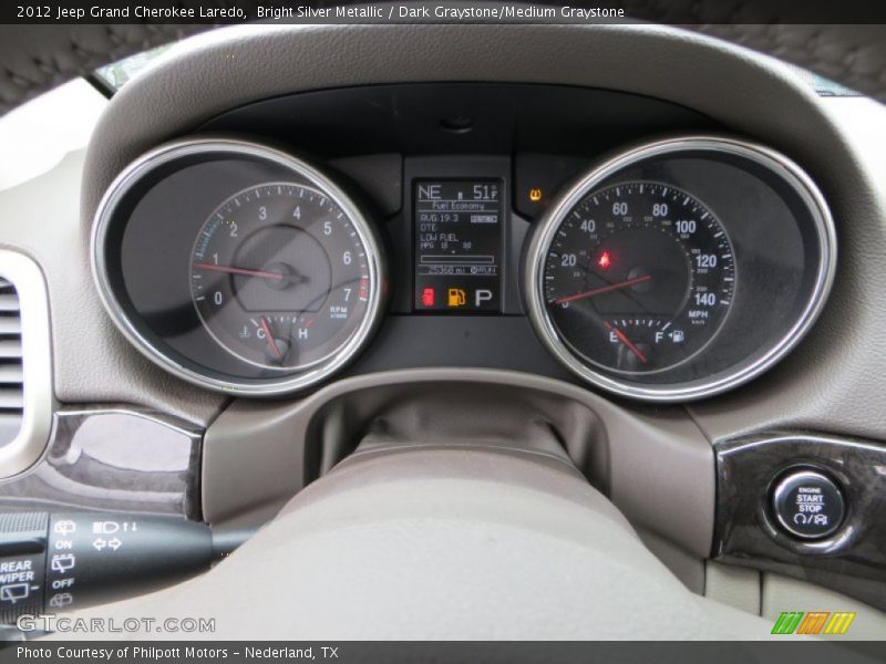 Bright Silver Metallic / Dark Graystone/Medium Graystone 2012 Jeep Grand Cherokee Laredo