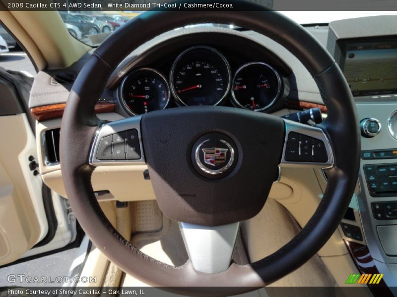 White Diamond Tri-Coat / Cashmere/Cocoa 2008 Cadillac CTS 4 AWD Sedan