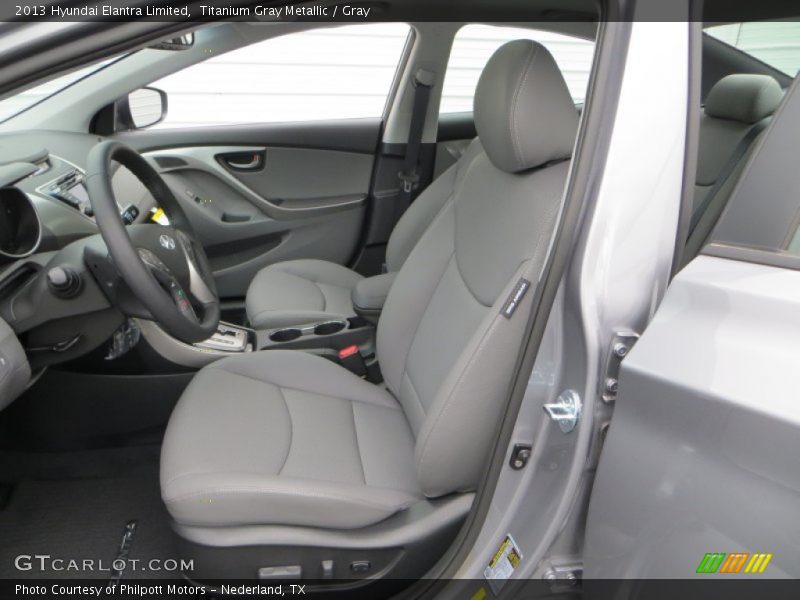 Titanium Gray Metallic / Gray 2013 Hyundai Elantra Limited
