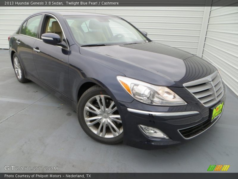 Twilight Blue Pearl / Cashmere 2013 Hyundai Genesis 3.8 Sedan