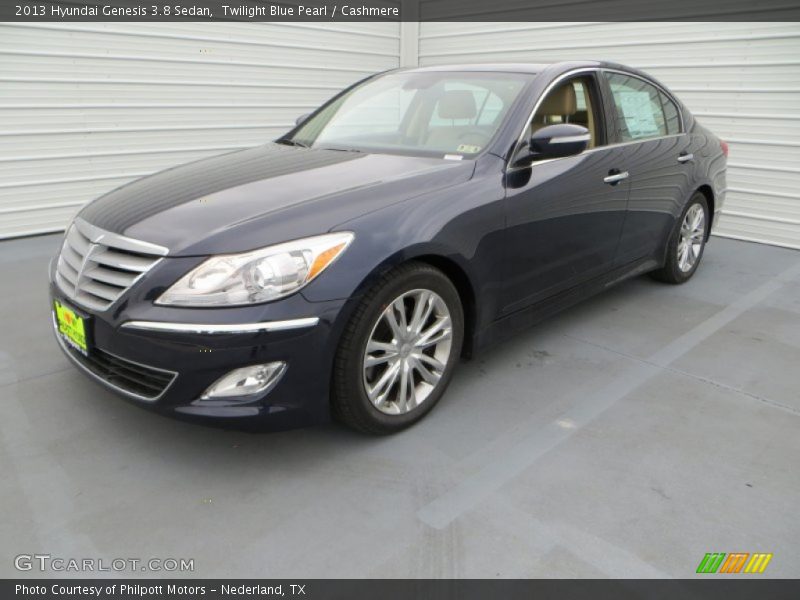 Twilight Blue Pearl / Cashmere 2013 Hyundai Genesis 3.8 Sedan