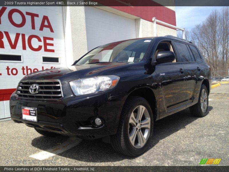 Black / Sand Beige 2009 Toyota Highlander Sport 4WD