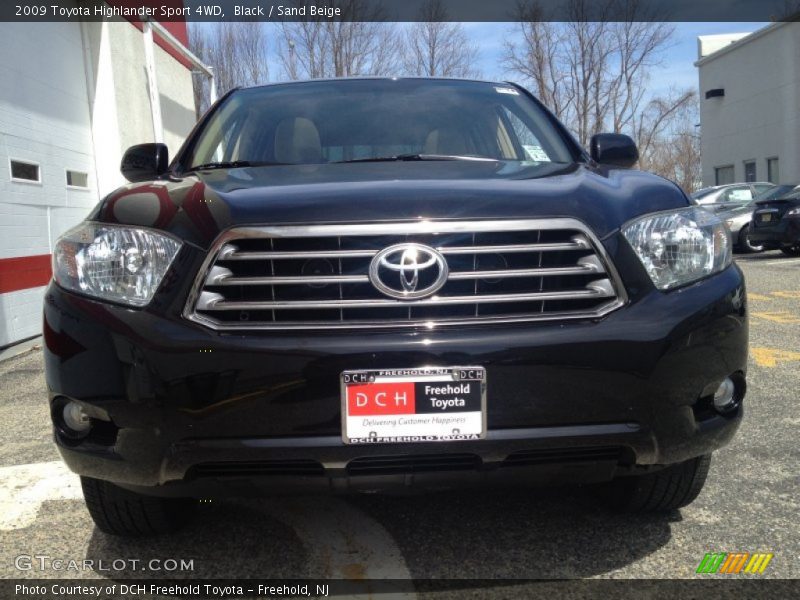 Black / Sand Beige 2009 Toyota Highlander Sport 4WD