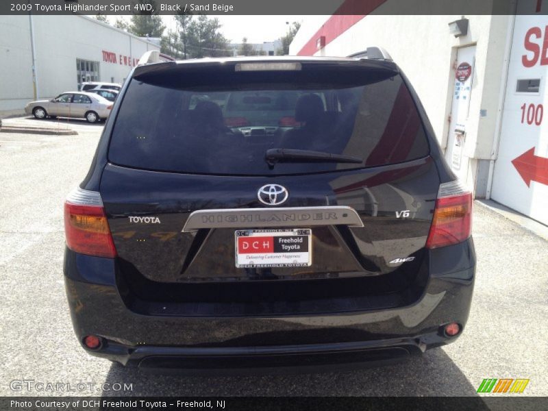 Black / Sand Beige 2009 Toyota Highlander Sport 4WD