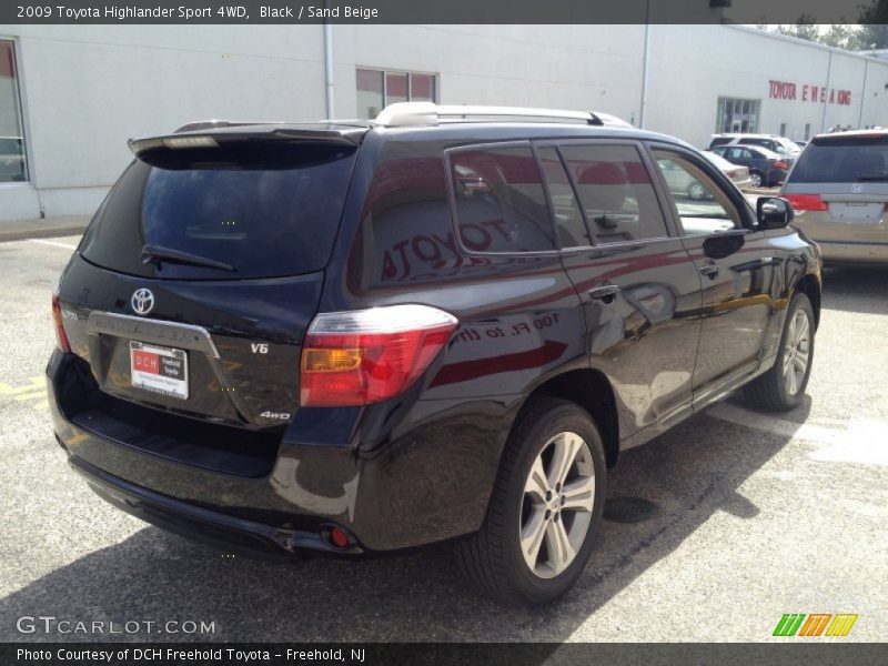 Black / Sand Beige 2009 Toyota Highlander Sport 4WD