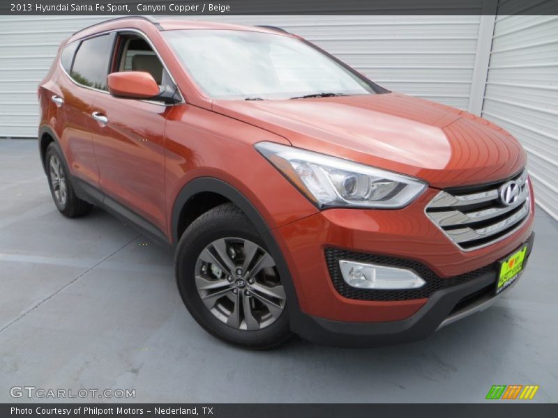 Canyon Copper / Beige 2013 Hyundai Santa Fe Sport