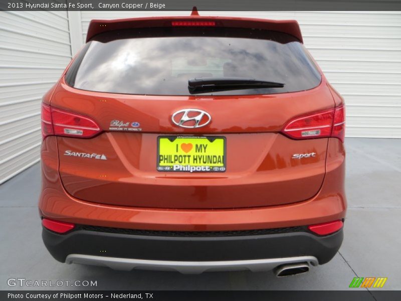 Canyon Copper / Beige 2013 Hyundai Santa Fe Sport