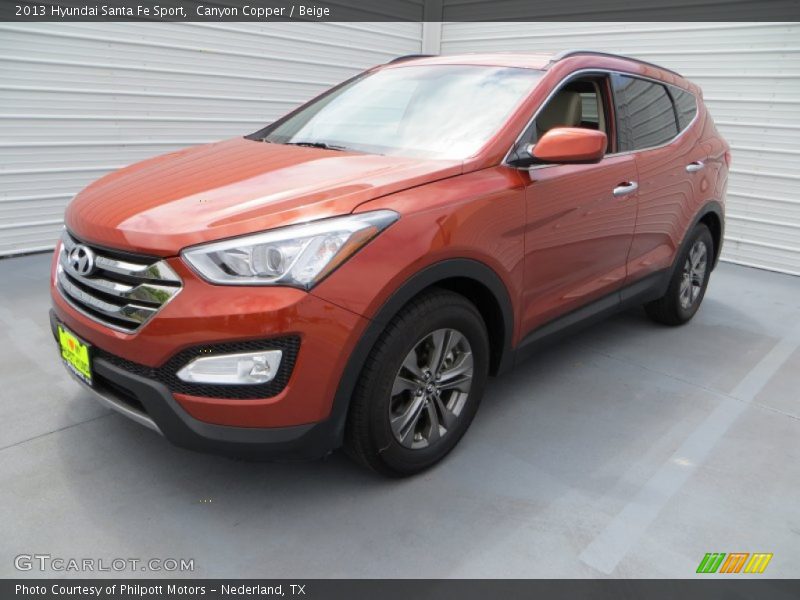 Canyon Copper / Beige 2013 Hyundai Santa Fe Sport