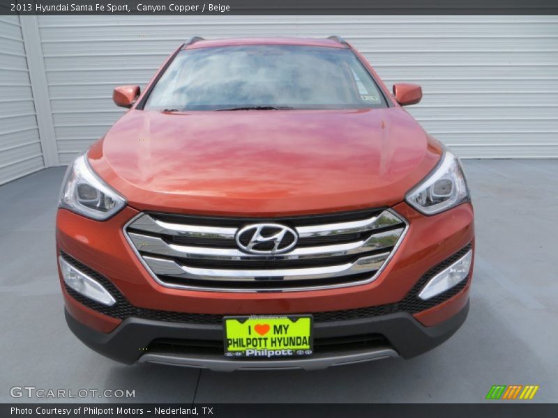 Canyon Copper / Beige 2013 Hyundai Santa Fe Sport