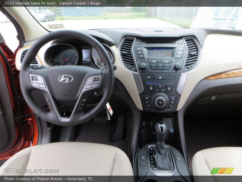 Canyon Copper / Beige 2013 Hyundai Santa Fe Sport
