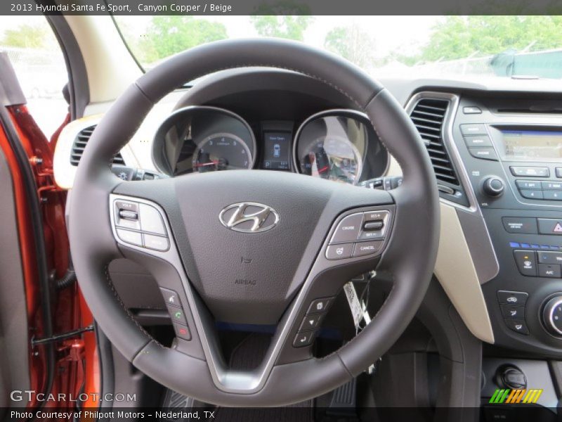 Canyon Copper / Beige 2013 Hyundai Santa Fe Sport