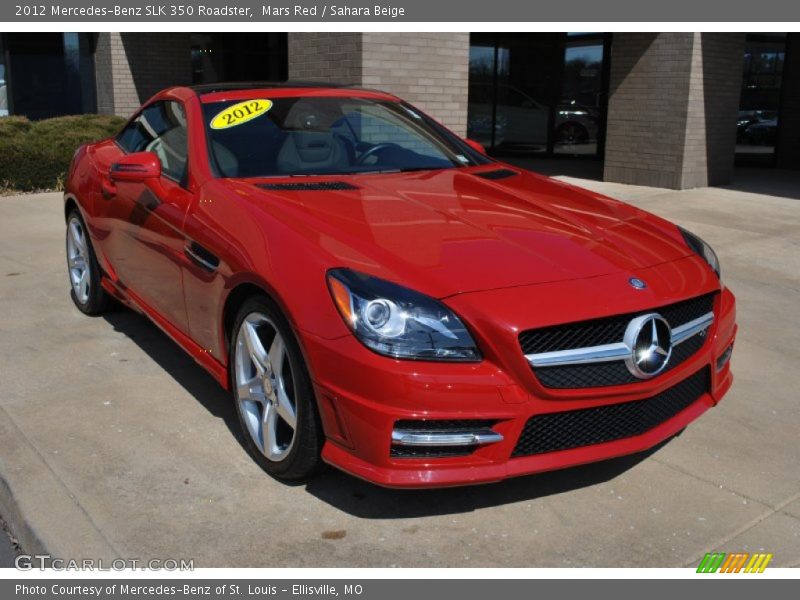 Mars Red / Sahara Beige 2012 Mercedes-Benz SLK 350 Roadster
