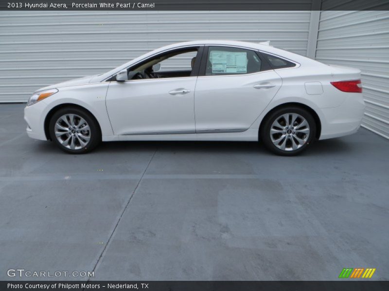Porcelain White Pearl / Camel 2013 Hyundai Azera
