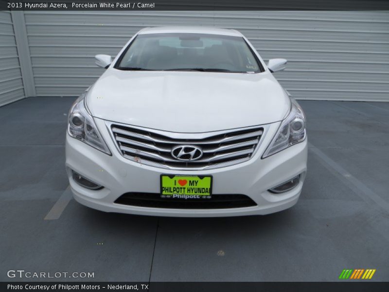 Porcelain White Pearl / Camel 2013 Hyundai Azera