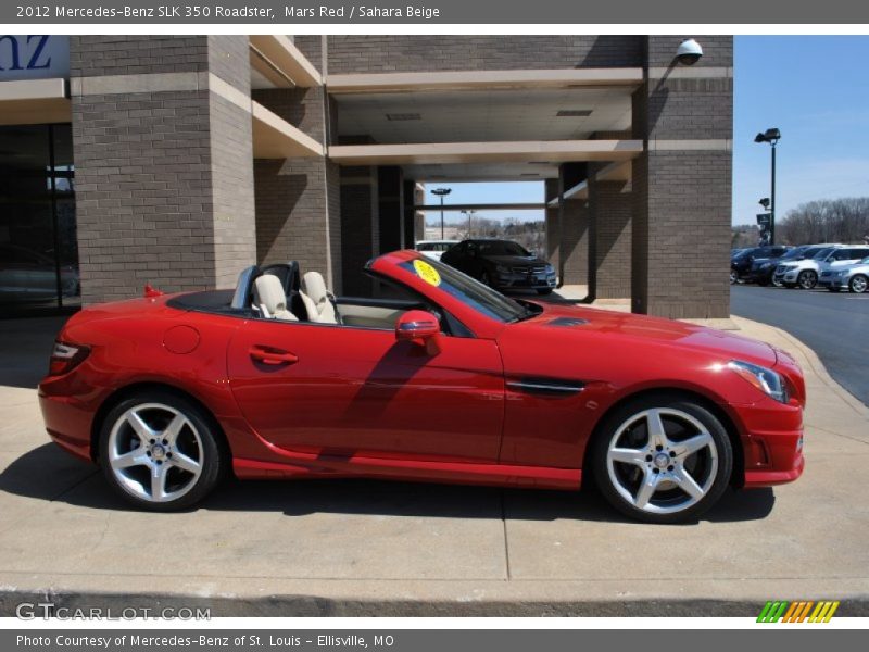 Mars Red / Sahara Beige 2012 Mercedes-Benz SLK 350 Roadster