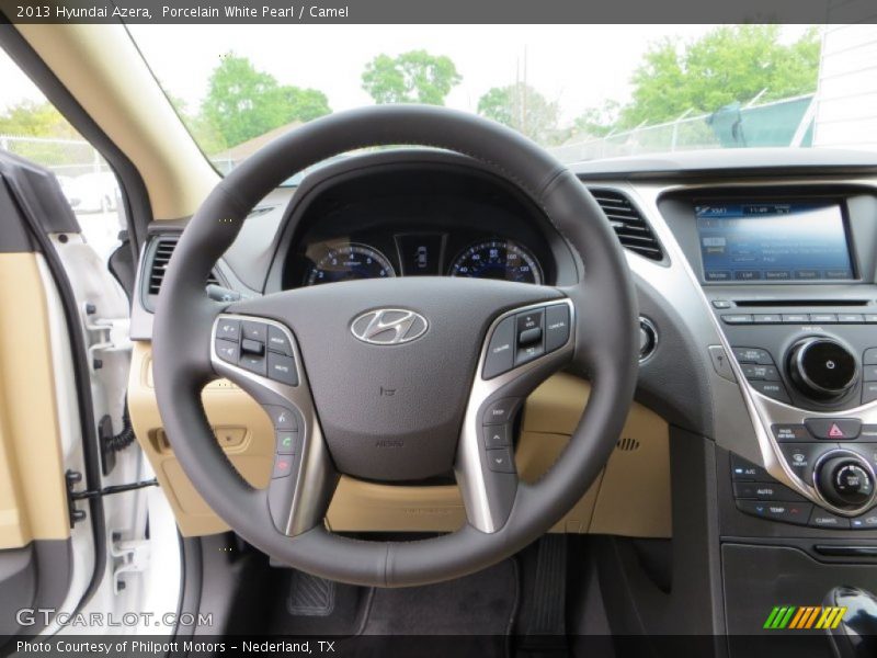 Porcelain White Pearl / Camel 2013 Hyundai Azera