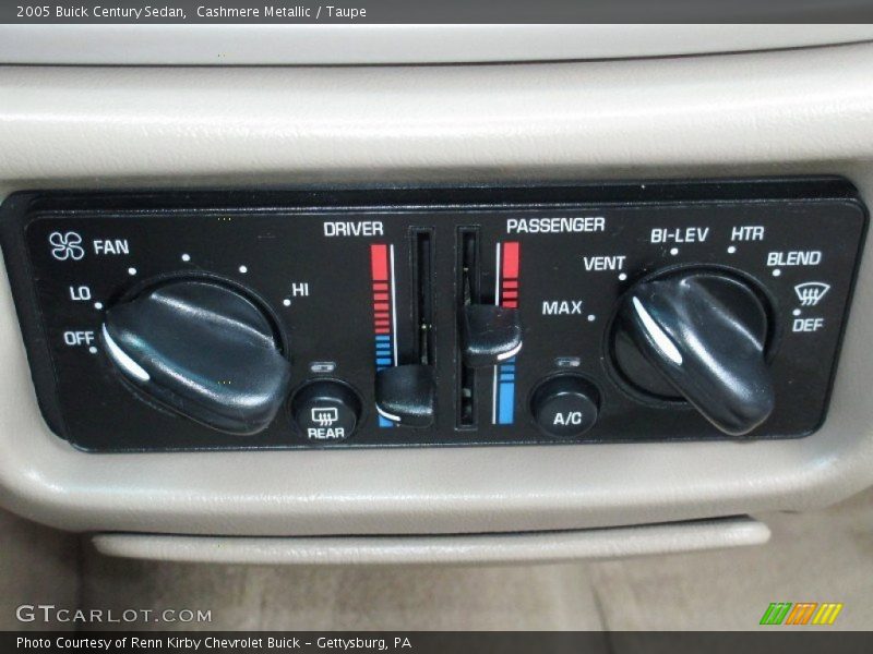 Controls of 2005 Century Sedan