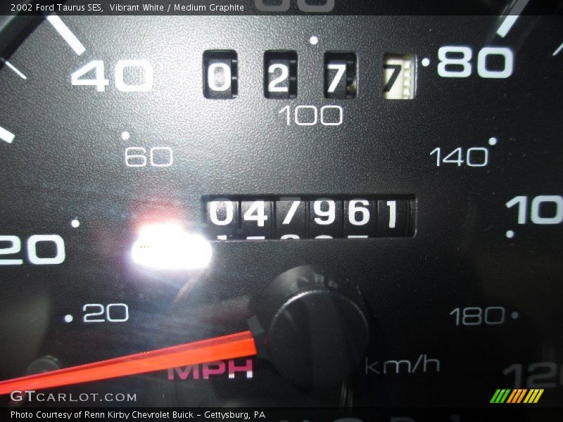 Vibrant White / Medium Graphite 2002 Ford Taurus SES
