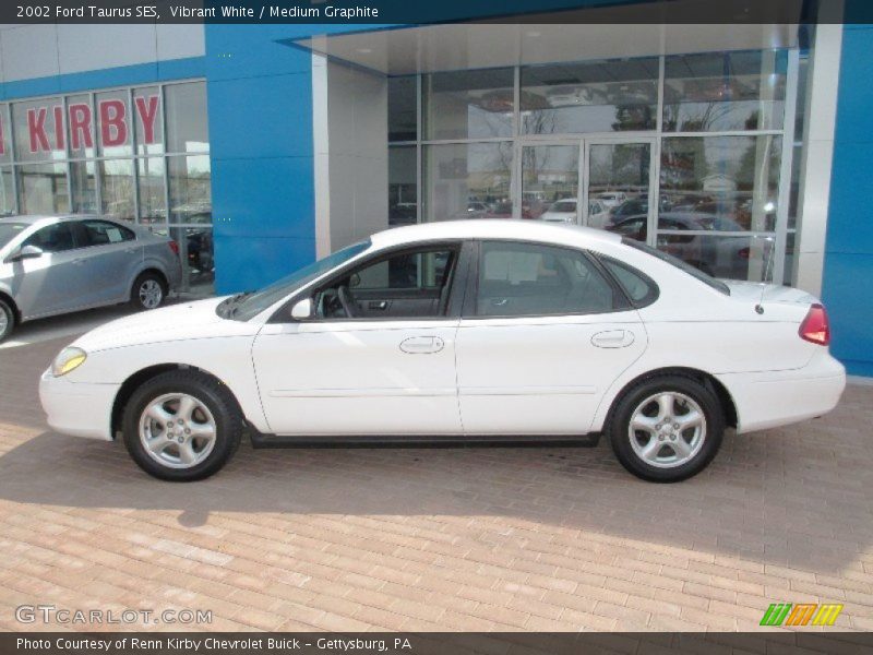 Vibrant White / Medium Graphite 2002 Ford Taurus SES