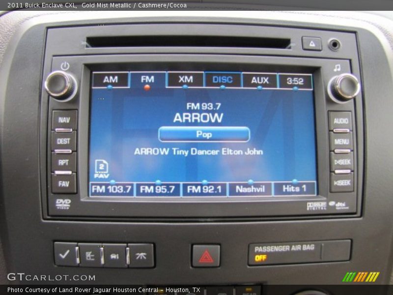 Gold Mist Metallic / Cashmere/Cocoa 2011 Buick Enclave CXL