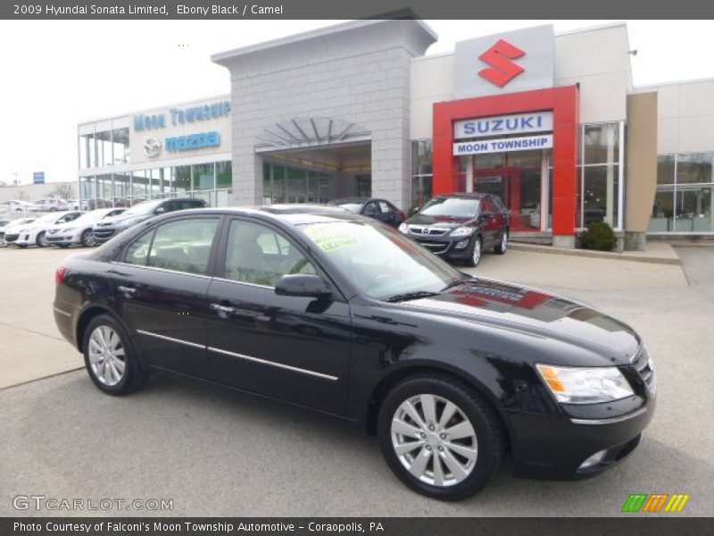 Ebony Black / Camel 2009 Hyundai Sonata Limited