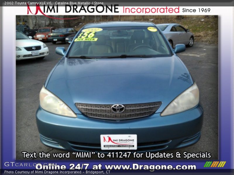 Catalina Blue Metallic / Stone 2002 Toyota Camry XLE V6