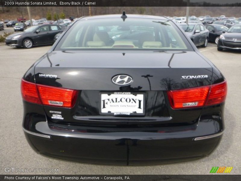 Ebony Black / Camel 2009 Hyundai Sonata Limited