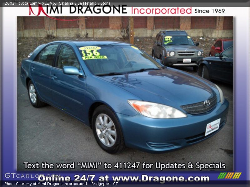Catalina Blue Metallic / Stone 2002 Toyota Camry XLE V6