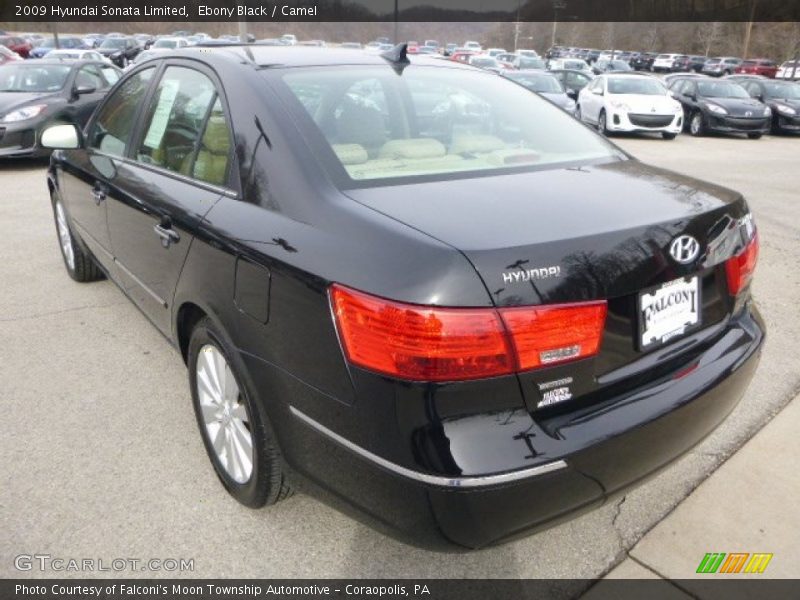 Ebony Black / Camel 2009 Hyundai Sonata Limited