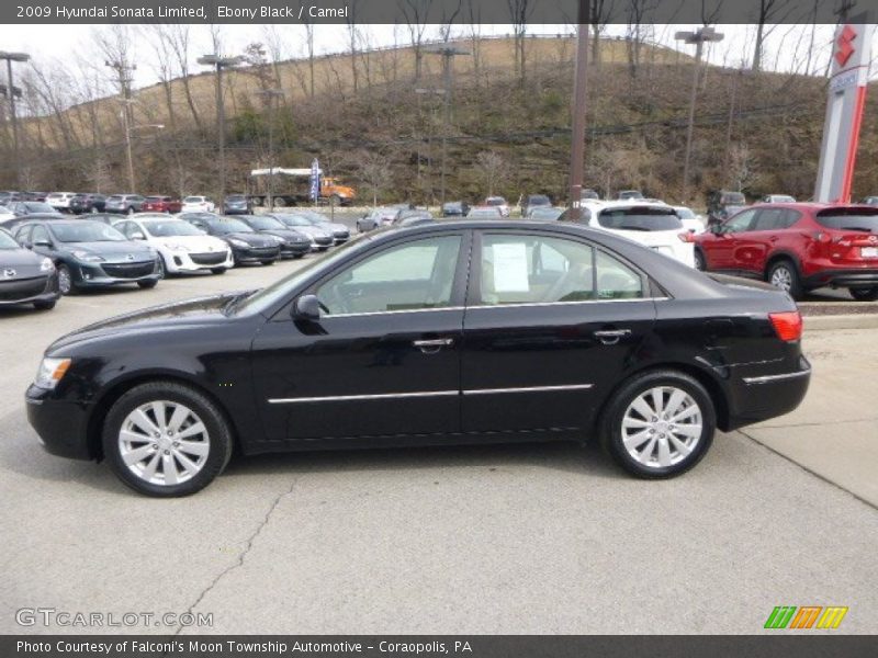 Ebony Black / Camel 2009 Hyundai Sonata Limited