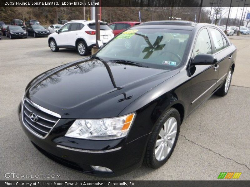 Ebony Black / Camel 2009 Hyundai Sonata Limited