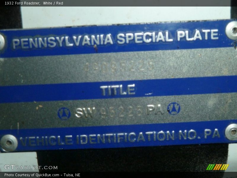 White / Red 1932 Ford Roadster