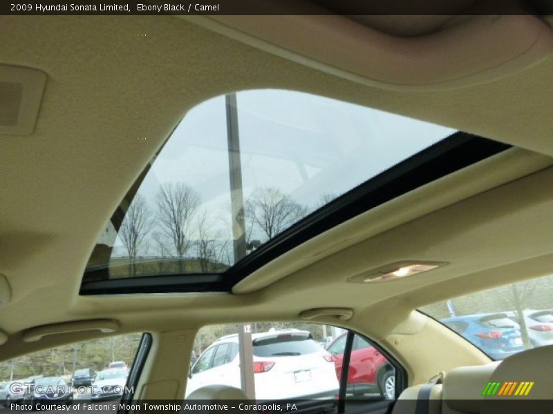 Ebony Black / Camel 2009 Hyundai Sonata Limited