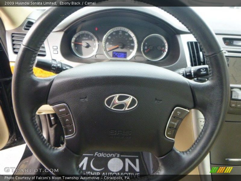Ebony Black / Camel 2009 Hyundai Sonata Limited