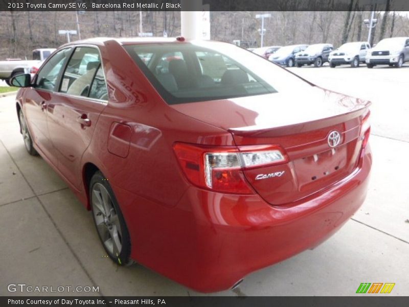 Barcelona Red Metallic / Black 2013 Toyota Camry SE V6