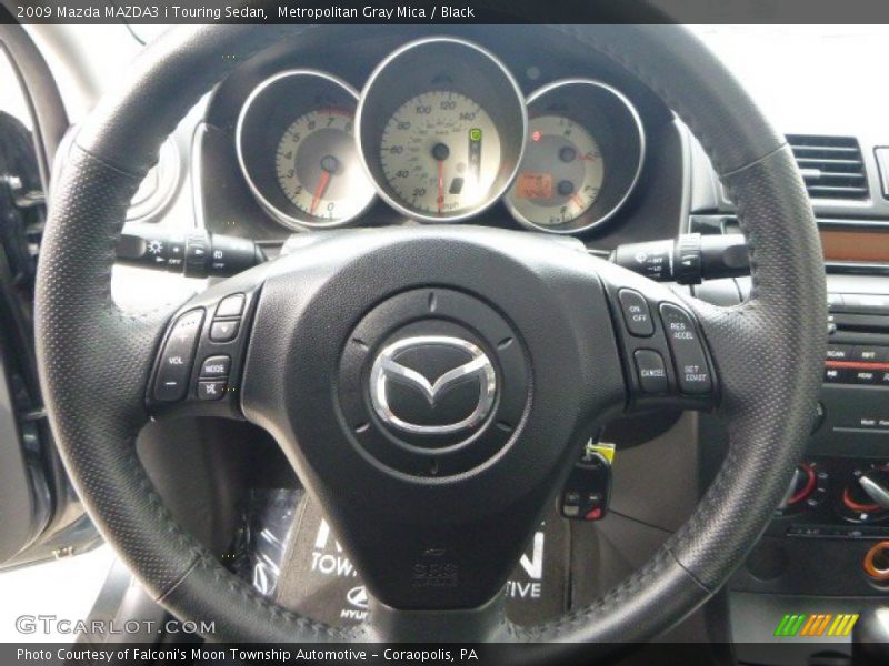 Metropolitan Gray Mica / Black 2009 Mazda MAZDA3 i Touring Sedan