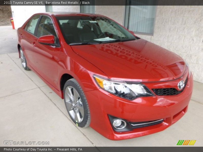 Barcelona Red Metallic / Black 2013 Toyota Camry SE V6