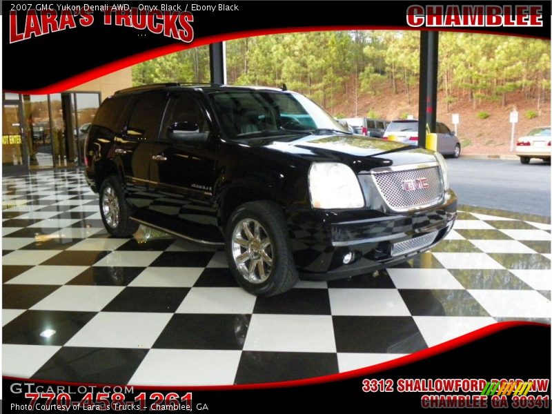Onyx Black / Ebony Black 2007 GMC Yukon Denali AWD
