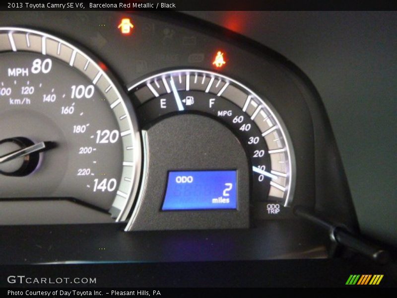 Barcelona Red Metallic / Black 2013 Toyota Camry SE V6