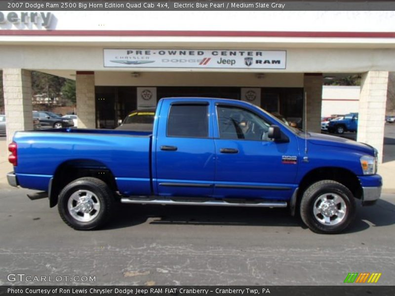 Electric Blue Pearl / Medium Slate Gray 2007 Dodge Ram 2500 Big Horn Edition Quad Cab 4x4