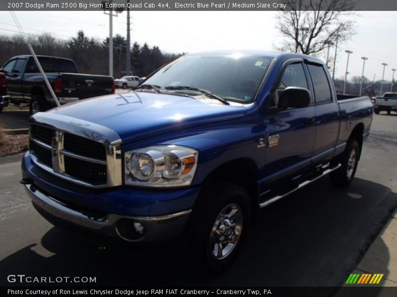 Electric Blue Pearl / Medium Slate Gray 2007 Dodge Ram 2500 Big Horn Edition Quad Cab 4x4