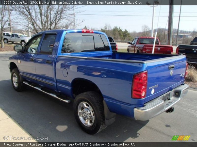Electric Blue Pearl / Medium Slate Gray 2007 Dodge Ram 2500 Big Horn Edition Quad Cab 4x4