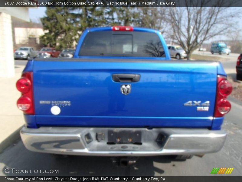 Electric Blue Pearl / Medium Slate Gray 2007 Dodge Ram 2500 Big Horn Edition Quad Cab 4x4