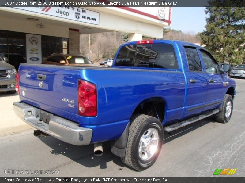 Electric Blue Pearl / Medium Slate Gray 2007 Dodge Ram 2500 Big Horn Edition Quad Cab 4x4