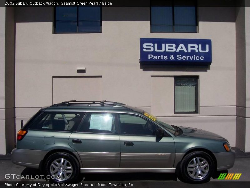 Seamist Green Pearl / Beige 2003 Subaru Outback Wagon