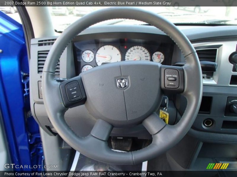 Electric Blue Pearl / Medium Slate Gray 2007 Dodge Ram 2500 Big Horn Edition Quad Cab 4x4