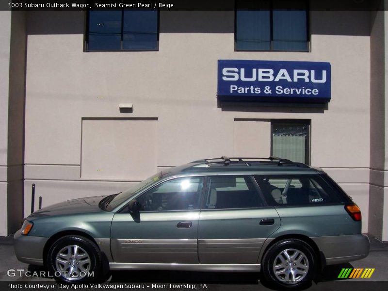 Seamist Green Pearl / Beige 2003 Subaru Outback Wagon