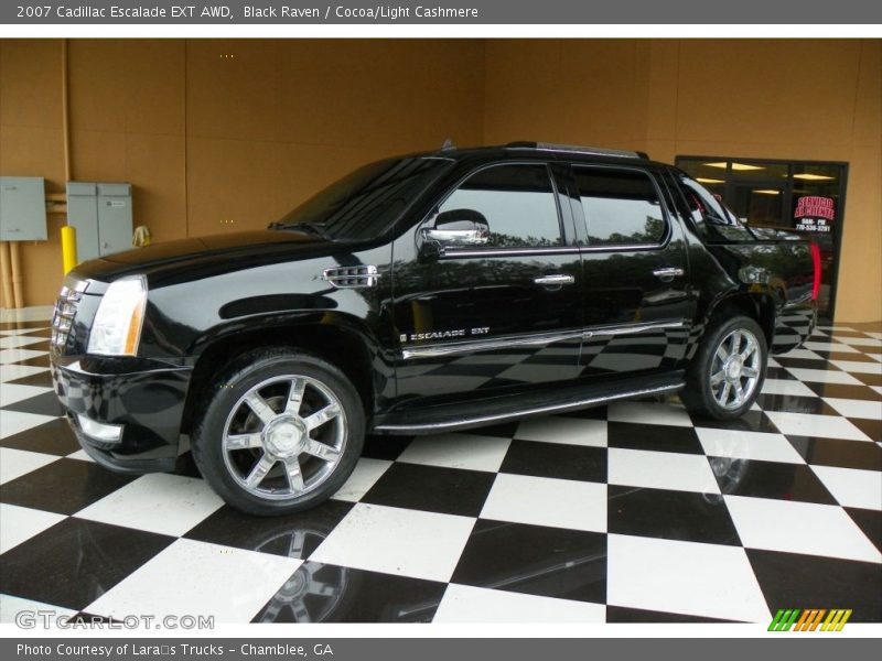 Black Raven / Cocoa/Light Cashmere 2007 Cadillac Escalade EXT AWD